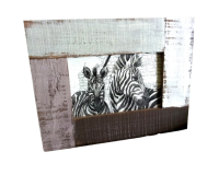 Handgemaakte zebra in lijst